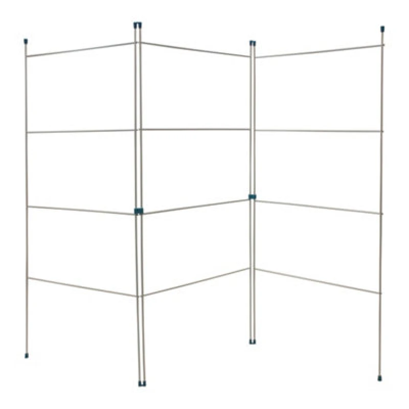 Image of JVL 3 Fold Clothes Airer -6M White White