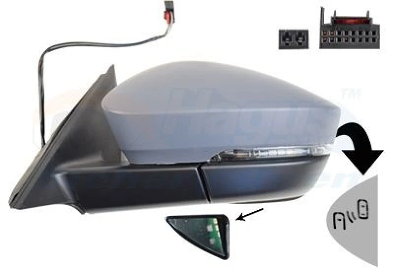 Image of VAN WEZEL Wing mirror VAN WEZEL 7643827