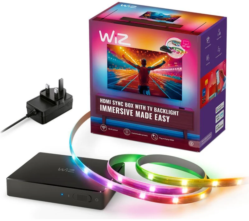 Image of WIZ HDMI Sync Box With 55 - 65" TV Backlight 8720169078642