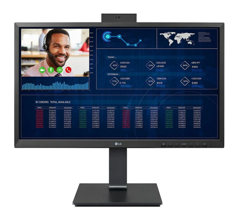Image of LG 24CQ650N-6N Intel Celeron N5105 60.5cm (23.8") 1920 x 1080 pixels All-in-One thin client 4GB DDR4-SDRAM 16GB eMMC WiFi 6 (802.11ax) Black