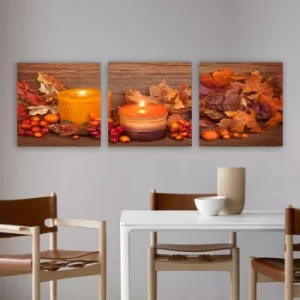 Image of P128435 Multicolor Decorative Canvas Painting (3 Pieces)