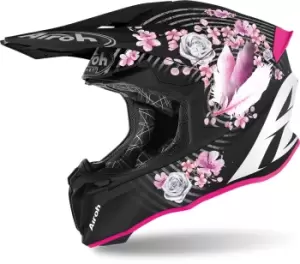 Image of Airoh Twist 2.0 Mad Motocross Helmet, black-pink, Size L, black-pink, Size L