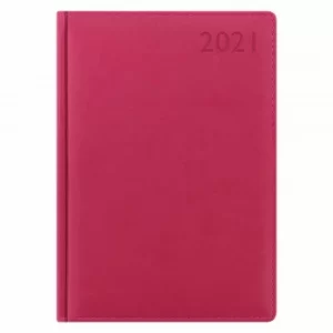 Image of Letts Verona Diary Week to View A5 2021, Raspberry