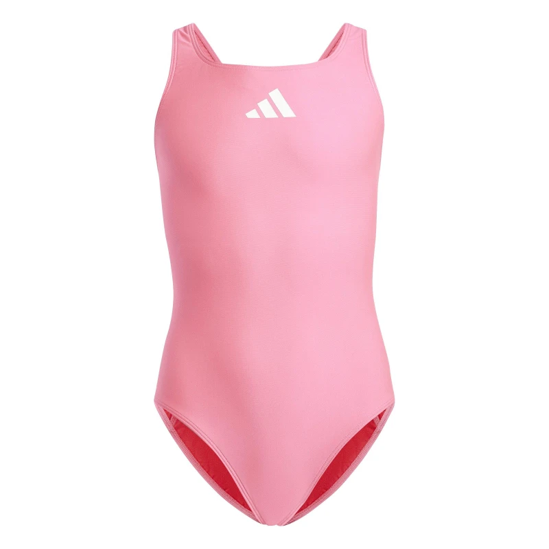 Image of adidas 3 bar Swim Suit Junior - Pink Pink 13 - 14 Years