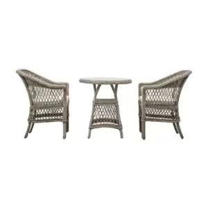 image of Gallery Interiors Fenty Outdoor Bistro Set in Stone