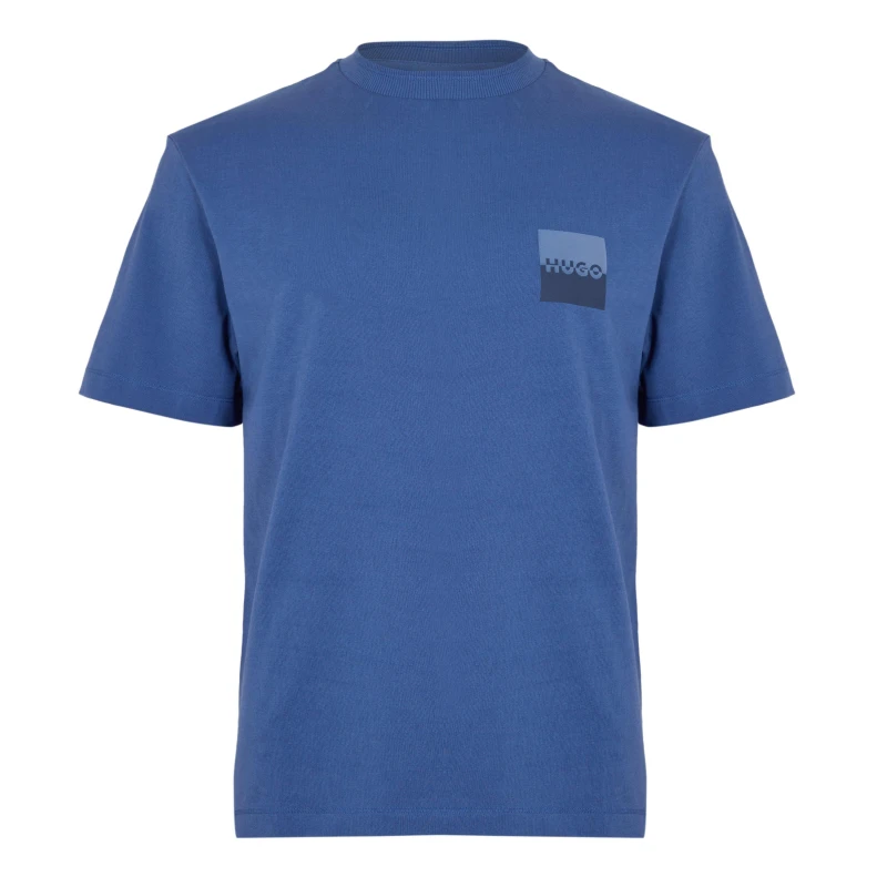 Image of Hugo Mens Dusplito Short Sleeve Polo Shirt Medium Blue male XS