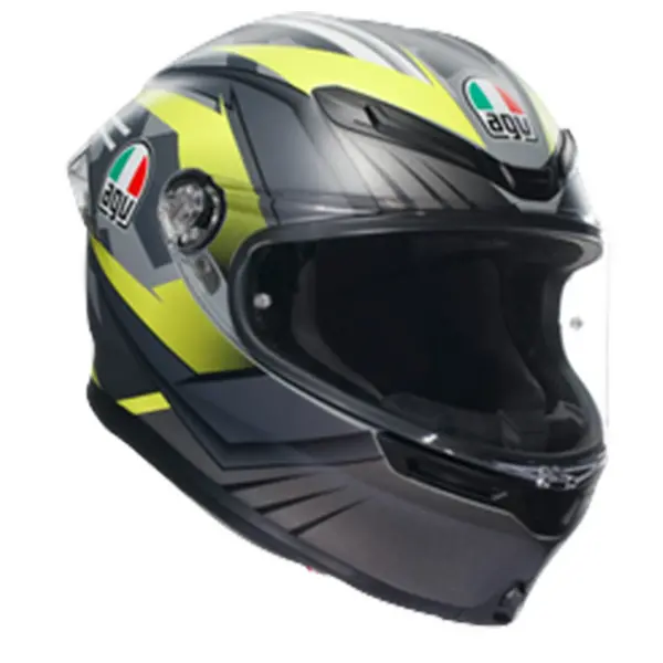 Image of AGV K6 S E2206 Mplk Excite Matt Camo Yellow Fluo 005 Full Face Helmet Size XL