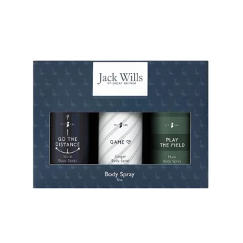 image of Jack Wills Mens Body Spray Trio Gift Set - Navy