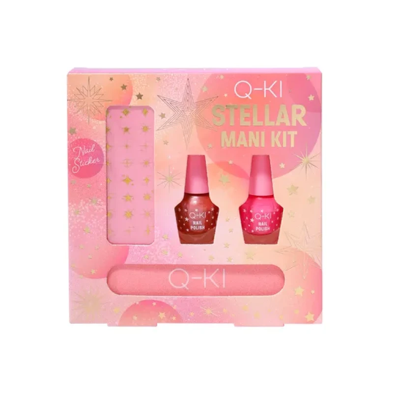Image of Q-KI Stellar Mani Kit Gift Set 1x Nail File + 1x Nail Art Sticker + Nail Polish 2x 3.5ml