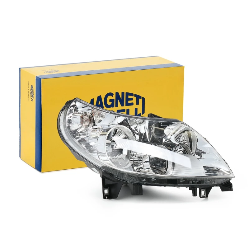 Image of MAGNETI MARELLI 712471001129 Headlights H7, Right, with motor for headlamp levelling, Halogen Headlight (259)