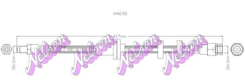 Image of Brake hose KAWE H4692