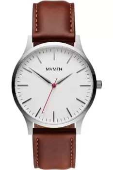 image of MVMT Silver Natural Tan 40 Series Watch MT01-SNA