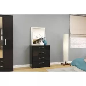 image of Birlea Lynx 4 Drawer Chest Black