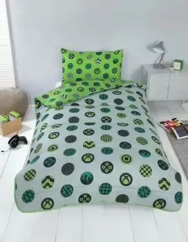 image of Xbox Kids Coverless Grey Duvet Set - Single