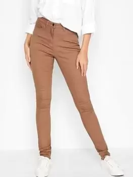 Image of Long Tall Sally Ava Skinny Jean 34" - Brown, Size 10, Inside Leg 34, Women
