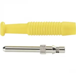 image of SKS Hirschmann 935980174 2mm MST 3 Miniature Plug 6A Yellow