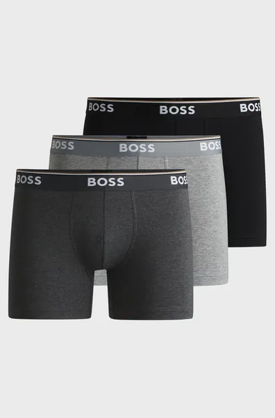 image of Boss 3-pack Boxer Shorts Boxer Briefs Small Grey 42163402350