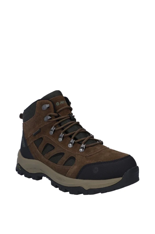 Image of Hi Tec Mens Bandera Expedition Hi Walking Boots UK Size 8 (EU 42) Smokey Brown Khaki HIT171-BROKHA-8