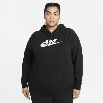 image of Nike Sportswear Essential Womens Hoodie (Plus Size) - Black/White