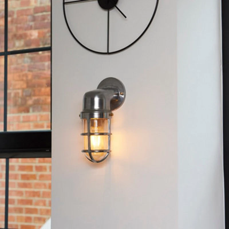 Image of Valuelights Quay Stylish Ip44 Rated Nautical Design Aluminium Metal Outdoor Wall Fisherman Light Lantern With LED Bulb