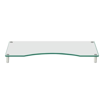 image of Adjustable Monitor Stand Clear Glass - Extra Large M&amp;W