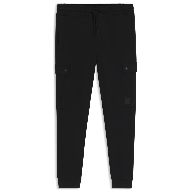 Image of Boss Mens Seteam Tailored Fit Cargo Trousers Black 001 male L