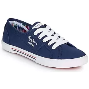 image of Pepe jeans ABERLADY ECOBASS womens Shoes Trainers in Blue,4,5,5.5