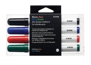 Image of Bi-office Dryerase Markers Assorted Pk4