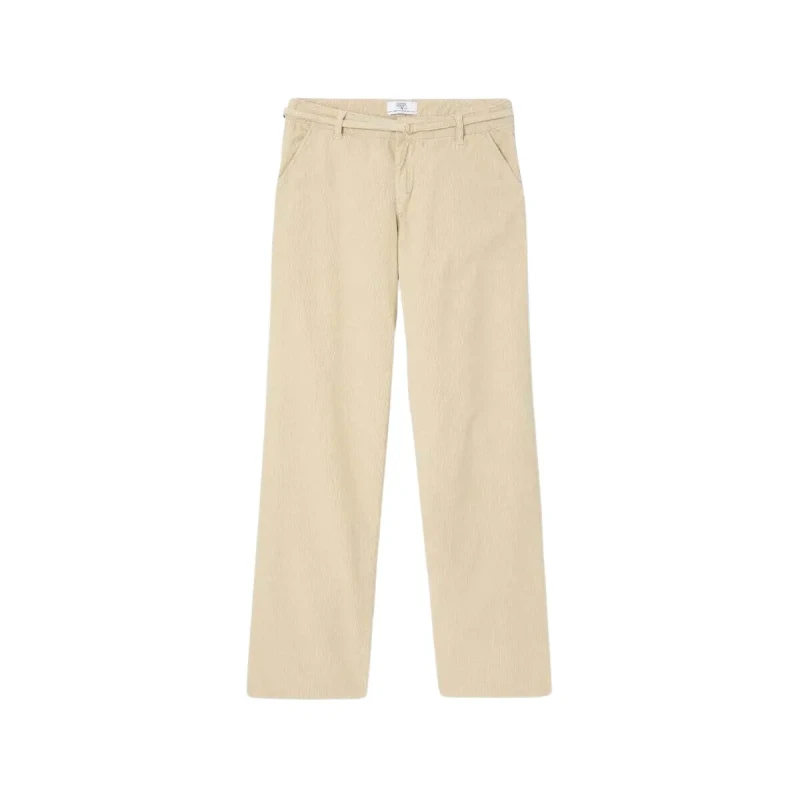 Image of Le Temps des cerises Womens Trousers Le Temps des cerises Tahis Velvet Beige Female 29