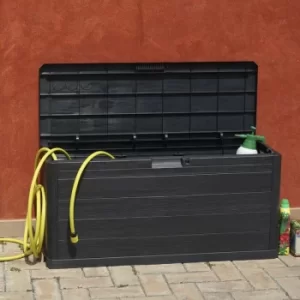 image of Trendy 280 Litre Plastic Outdoor Garden Storage Chest in Black