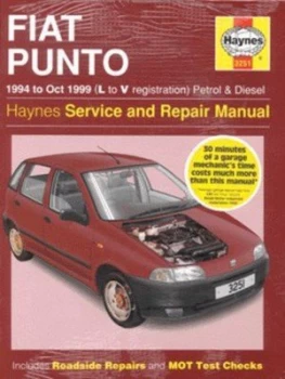 Image of Fiat Punto Service and Repair Manual by Haynes Publishing Hardback