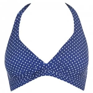 Image of Seafolly Belle Halter Bikini Top - Blue Opal