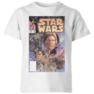 Image of Star Wars Classic Comic Book Cover Kids T-Shirt - White - 11-12 Years