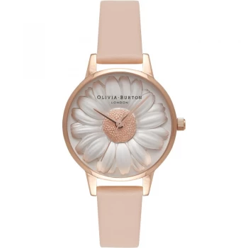 image of 3D Daisy Rose Gold & Nude Peach Watch