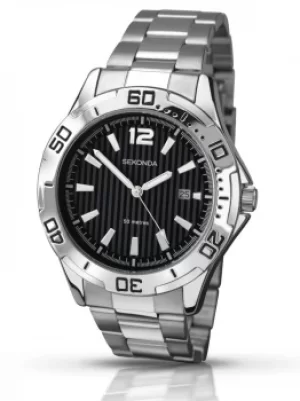 image of Sekonda Mens Black Dial Bracelet Watch 1171