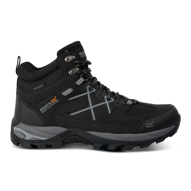 Image of Regatta Regatta Men 'Samaris III' Walking Boots in Black Size: 6 Black 6 Male 5063019659756