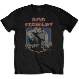 image of Rod Stewart - Forever Crest Mens X-Large T-Shirt - Black