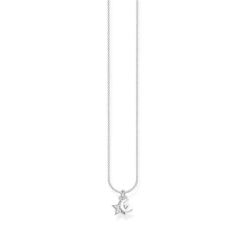 Image of Thomas Sabo THOMAS SABO Charming Star & Moon Necklace - Silver