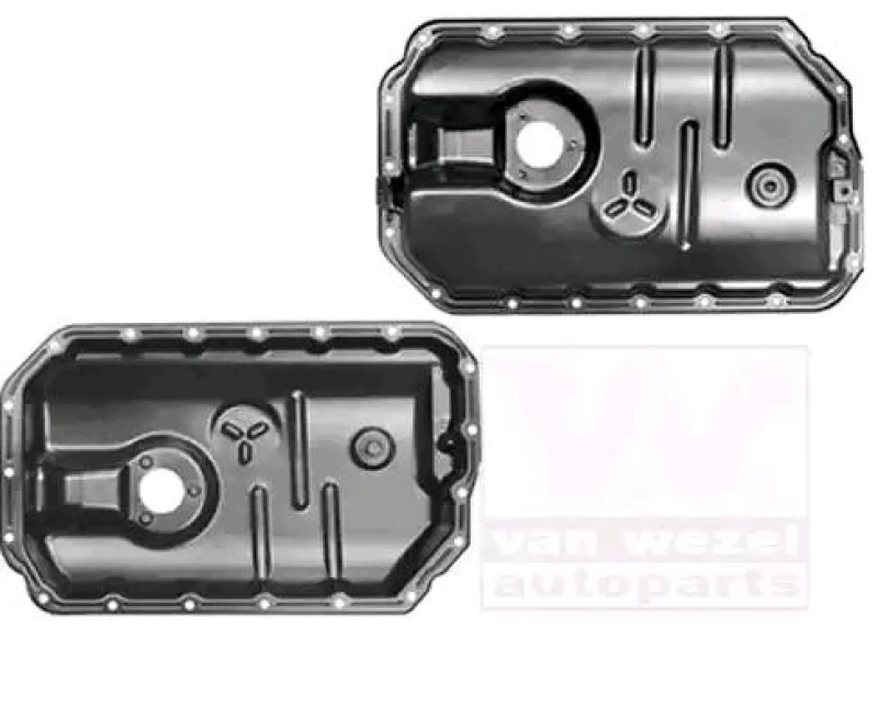 Image of VAN WEZEL 0327071 Oil Sump without gasket/seal Steel Oil Pan (592)