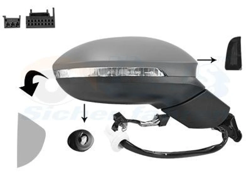 Image of VAN WEZEL Wing mirror VAN WEZEL 5711828