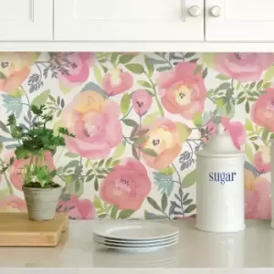 Image of NuWallpaper Peachy Keen Pink Self Adhesive Wallpaper Pink