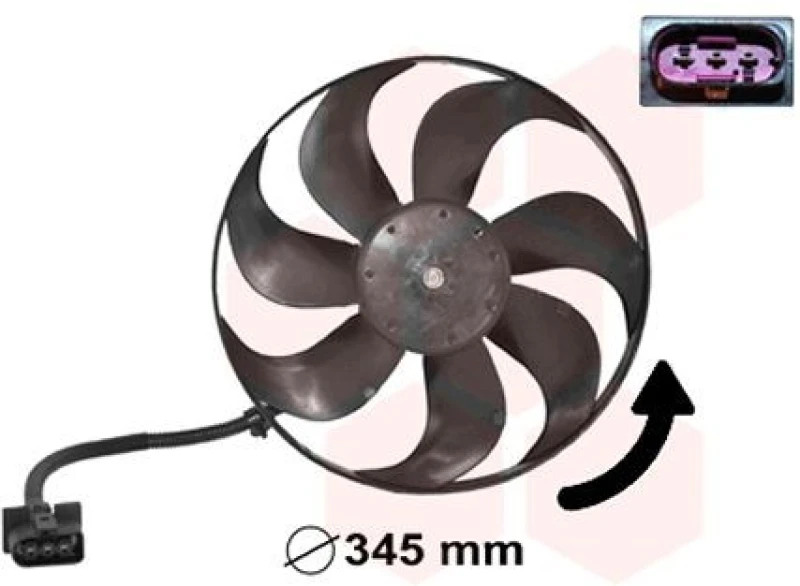 Image of VAN WEZEL Fan, radiator VAN WEZEL 5888744