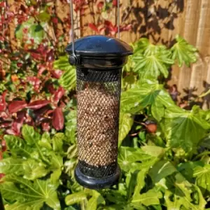 image of Tom Chambers - Heavy Duty Flick and Click Garden Wild Bird Hanging Black Metal Sunflower Hearts Feeder