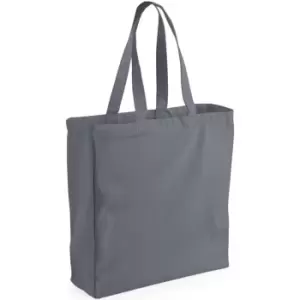 Image of Westford Mill Classic Canvas Tote Bag (One Size) (Graphite Grey)