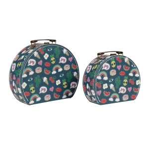 Image of Sass & Belle Set of 2 Patches & Pins Suitcases