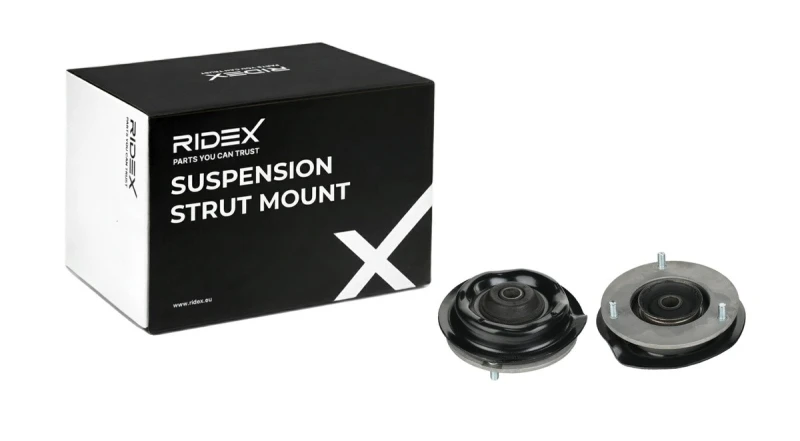 Image of RIDEX 1180S0677 Top strut mount Front axle both sides, with rolling bearing Suspension Strut Support Bearing (1180)