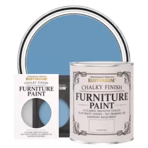 image of Rust-Oleum Chalky Furniture Paint - CORNFLOWER Blue - 750ml