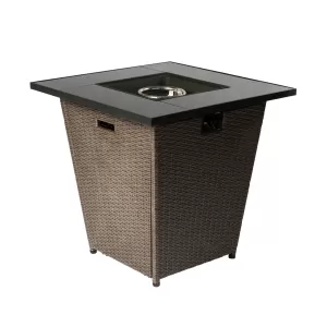 Image of Peaktop Peaktop Firepit Outdoor Gas Fire Pit Rattan