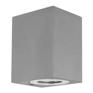 Image of Bernardino Outdoor Down Wall Lamp Grey Concrete Glass LED GU10 1x7W IP65 - Merano