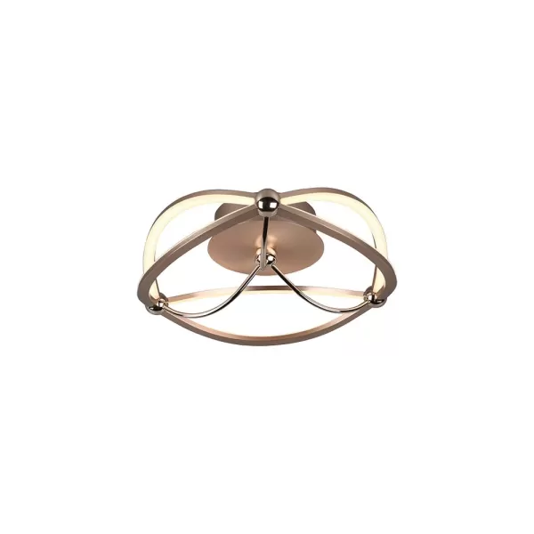 Image of Charivari Modern 20W LED Semi Flush Light Brass Matt 3000K